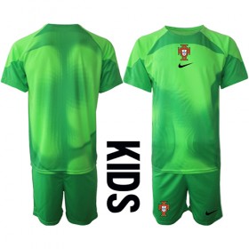 Portugal Målvakt Hemmakläder Barn VM 2022 Kortärmad (+ Korta byxor)